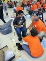 Making friends......one pair of shoes at a time!